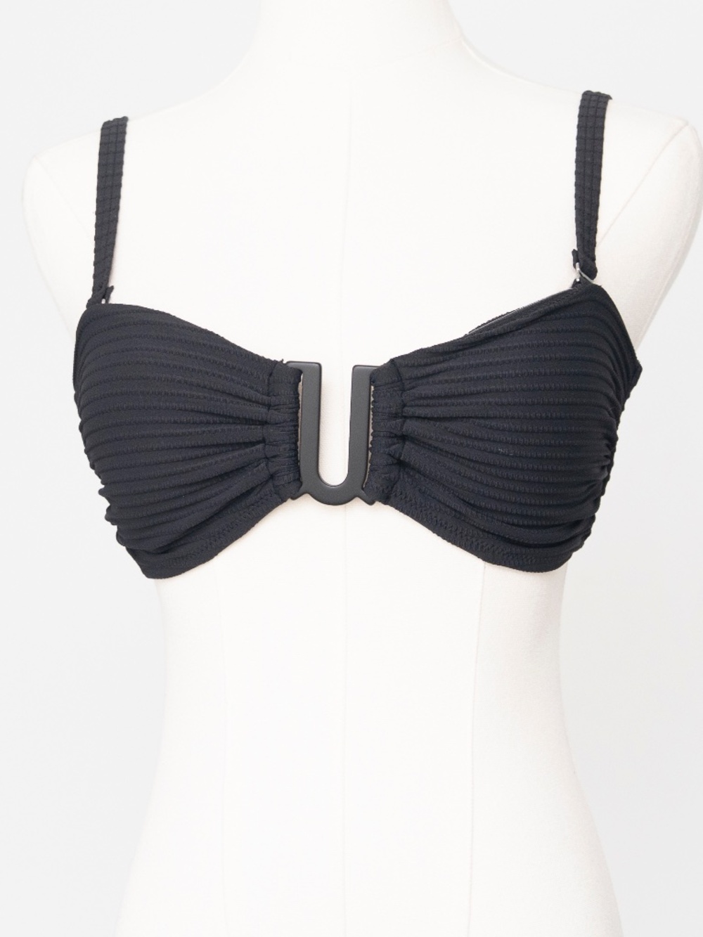 Sea Level Australia - Black Gathered Bikini Top